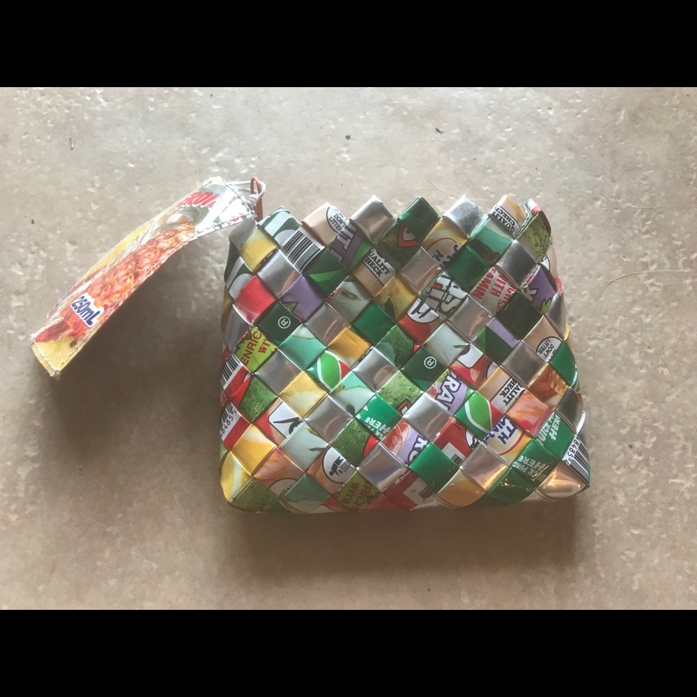 Gum wrapper coin purse